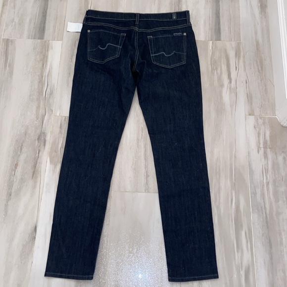 7 For All Mankind Gwenevere Skinny Ankle, Dark, Mexico, 29x29, NWT, $189 MSRP - Picture 9 of 12